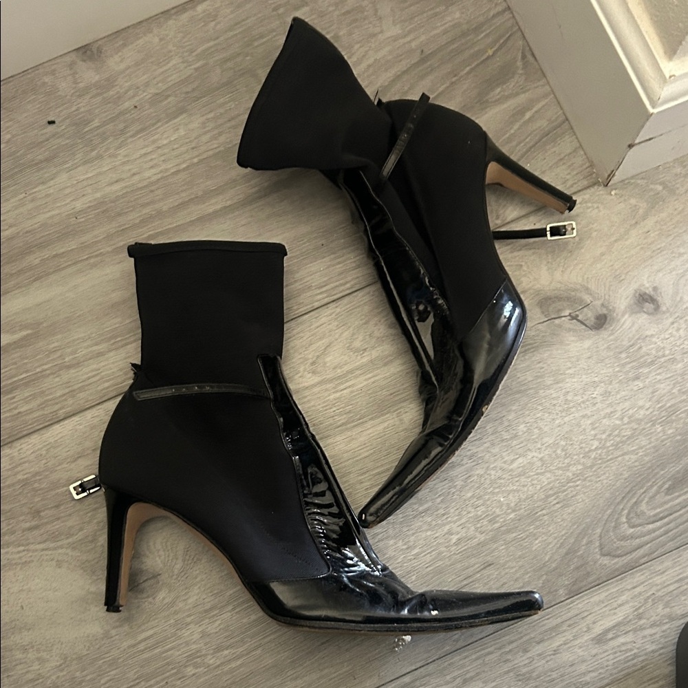 Sergio Rossi Patent Leather Ankle Boots 37